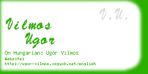 vilmos ugor business card